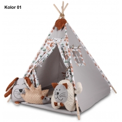 Namiot Teepee Wigwam mata kolekcja leśne zwierzaki